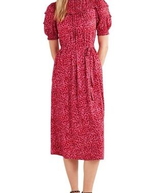 georgette a line dress Point Georgette Crew A-line Dress